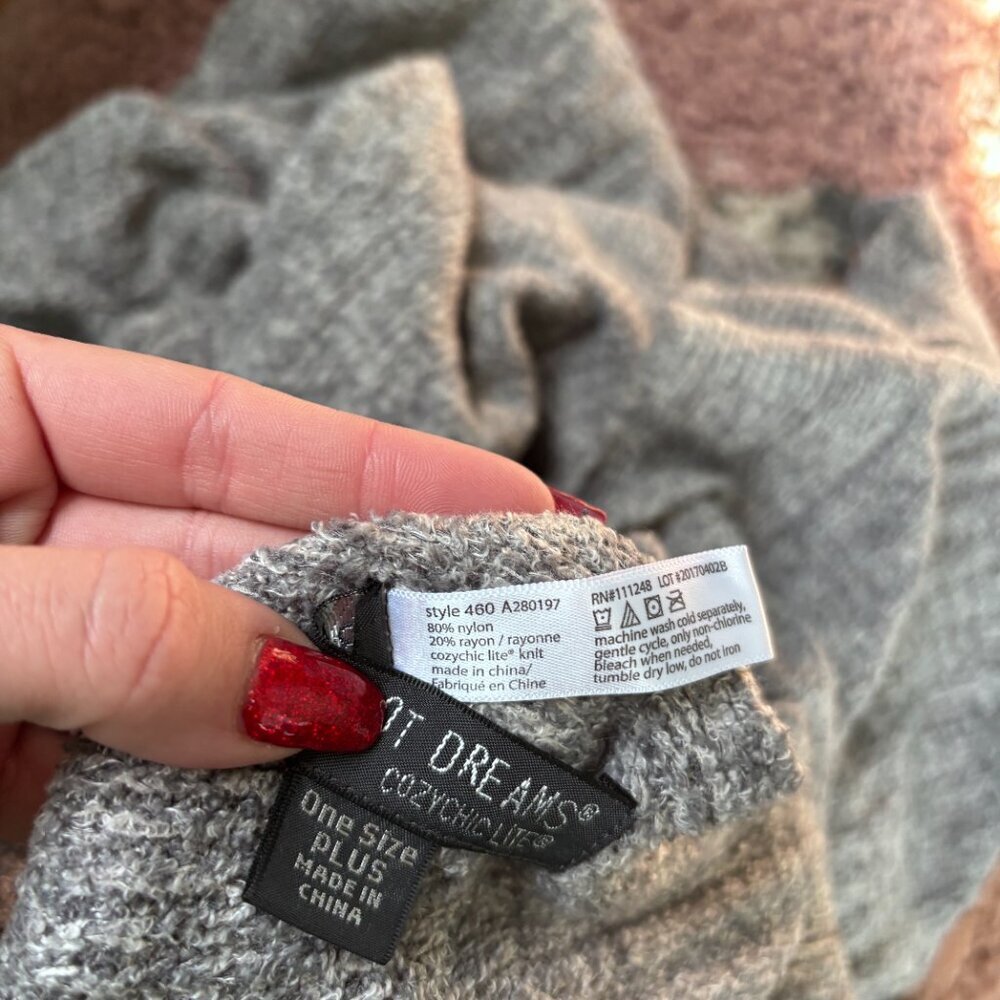 Barefoot Dreams Cozychic LITE Blanket Wrap Carbon Gray OS Plus Pockets Cardigan - Picture 7 of 7